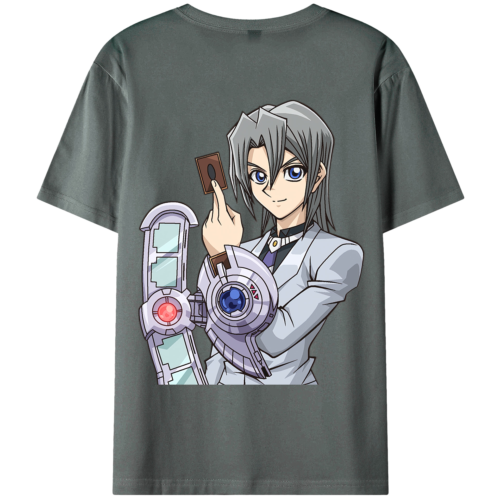（画像用） 遊☆戯☆王 Yu-Gi-Oh! 綿100％ メンズ半袖Tシャツ（バックプリント） 通気性